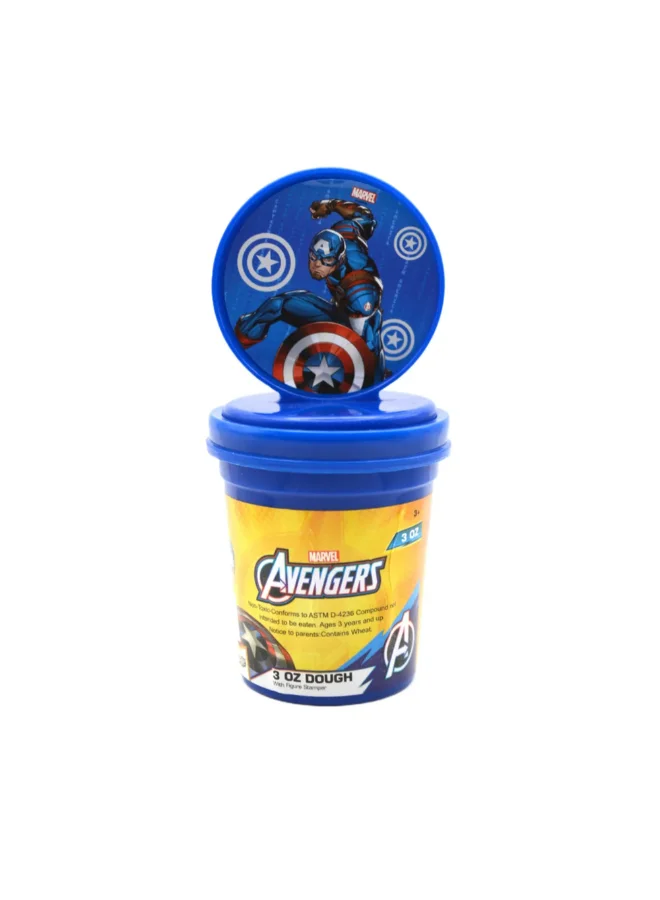 MARVEL Captain America Clay Dough with Figure Stamper Multicolour 3oz 100387